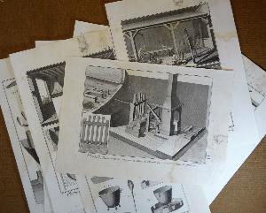 Gravure Antique Print XVIIIe Lot de 8 Planches Plomb Plomberie-